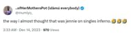Fans reacted to Single's Inferno 3’s Yu Si-eun's similarity with the BLACKPINK member(Image Via @mumiyo_/X)